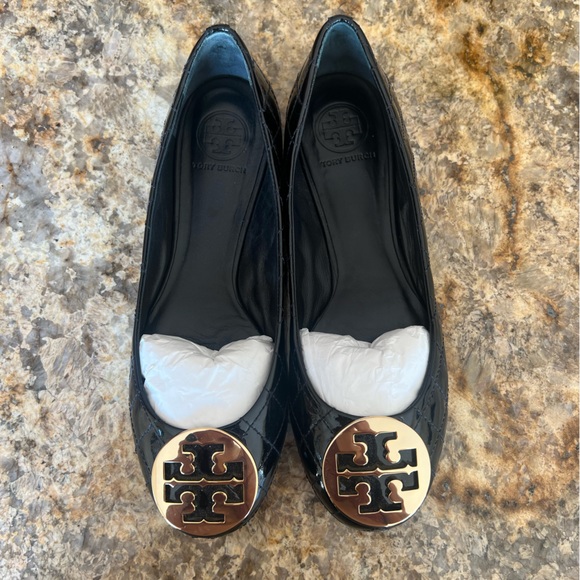 Tory Burch Shoes - Tory Burch - Patent Leather Black Flats - Size 8.5